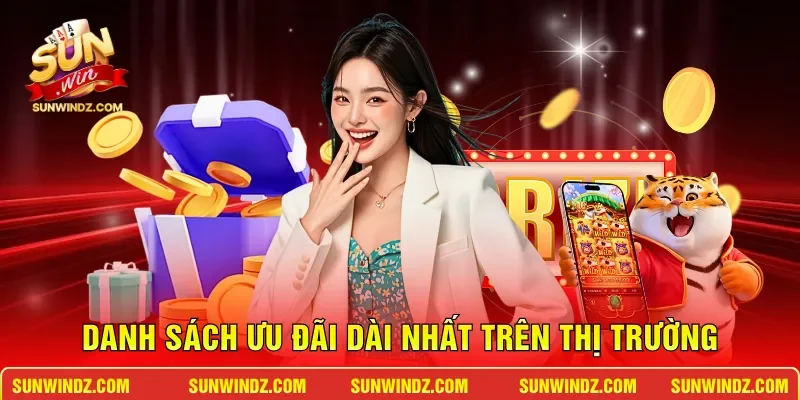 Danh sách ưu đãi dài nhất trên thị trường